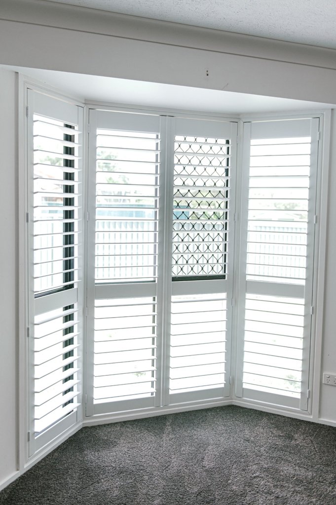 shutters in bay window