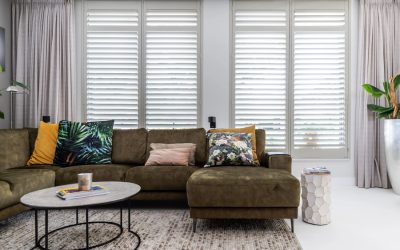 geverfde woonkamer shutters